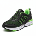 StridePro X1 men's running shoe in black and neon green